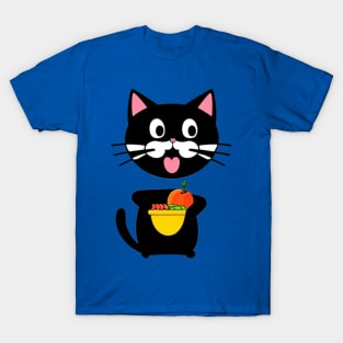 funny cat eating T-Shirt